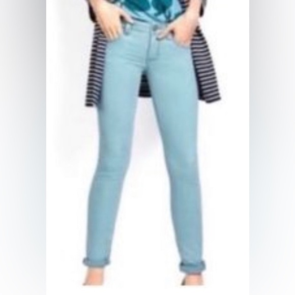 cabi colored teal denim jeans pants curvy skinny women’s 6 29x31 Excellent EUC - Picture 2 of 6